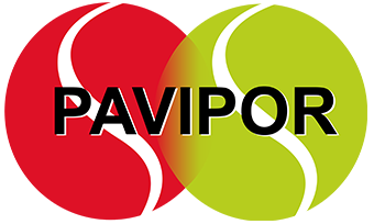 Logo Pavimentos Pavipor, especialistas en pavimentos deportivos, industriales y de parkings