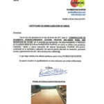 Certificado buena ejecución de obra de hormigón poroso - Villalbilla