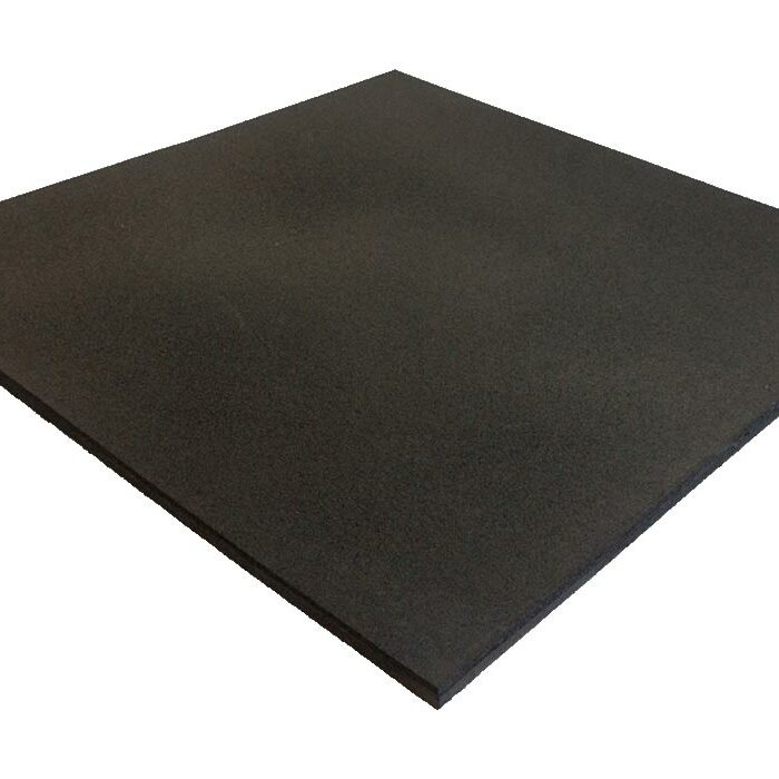 Loseta 100x100x1 cm gimnasio negra parte arriba