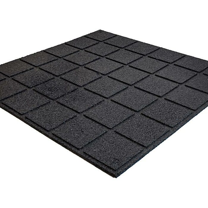 Loseta 100x100x2 cm taco negra parte abajo