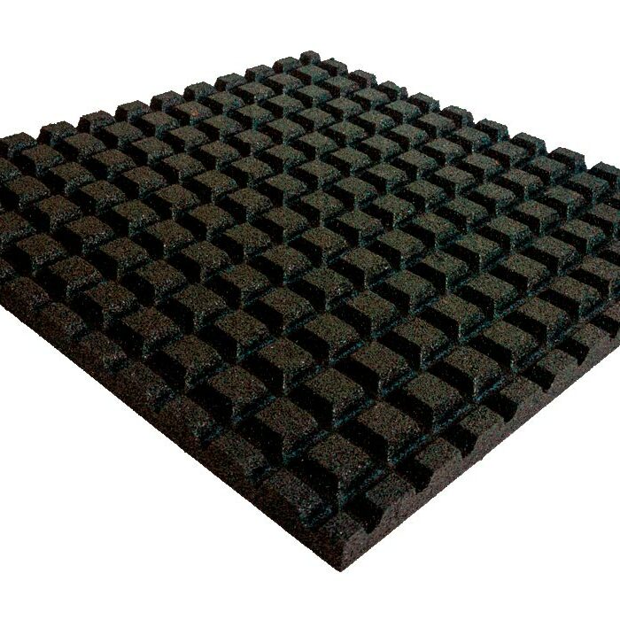 Loseta 100x100x4 cm taco negra parte abajo