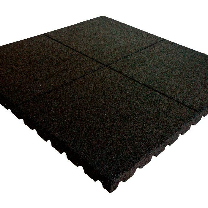 Loseta 100x100x4 cm taco negra parte arriba