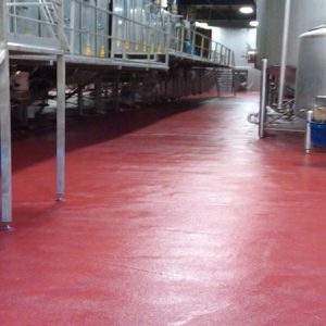 pavimento industrial rojo
